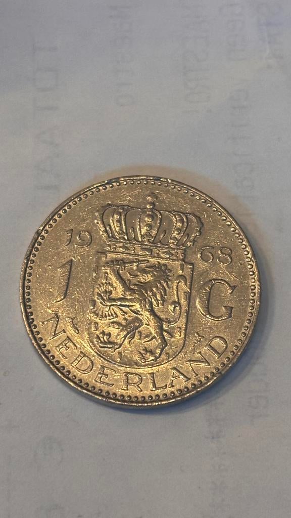 1 gulden 1968 Juliana, Postzegels en Munten, Munten | Nederland, Ophalen of Verzenden, Koningin Juliana, 1 gulden, Losse munt