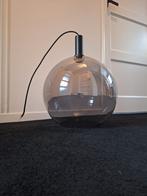 2x Smoke kleur glazen bol lampenkap - Stijlvol design, Ophalen, 25 tot 50 cm, Rond, Grijs