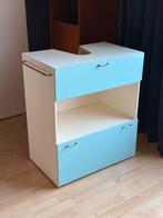 Leuke wastafelkast in wit en blauw, Huis en Inrichting, Badkamer | Badkamermeubels, Ophalen, Gebruikt, Overige typen, 50 tot 100 cm