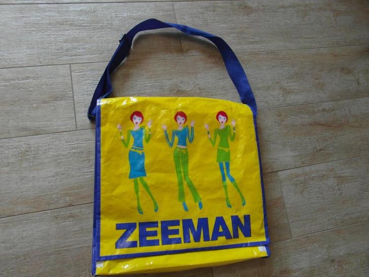 Tas/ big schopper van Zeeman, Sieraden, Tassen en Uiterlijk, Tassen | Schoudertassen, Gebruikt, Overige merken, Geel, Ophalen of Verzenden
