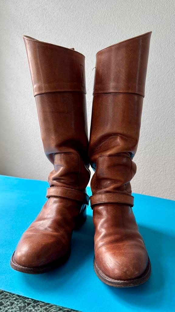 Exclusieve Tony Mora leren laarzen – handgemaakt in Spanje, Kleding | Dames, Schoenen, Zo goed als nieuw, Hoge laarzen, Bruin