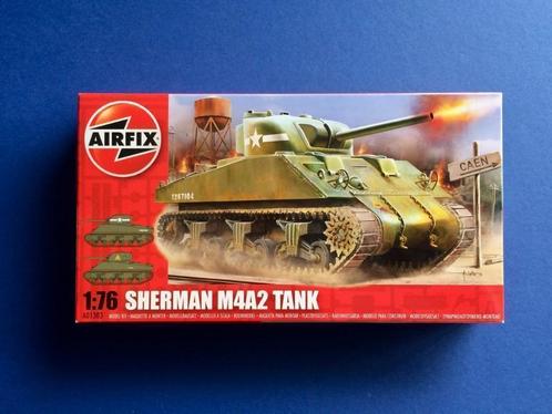 airfix A01303 Sherman M4A2 Tank 1/76, Hobby en Vrije tijd, Modelbouw | Auto's en Voertuigen, Nieuw, Tank, 1:50 of kleiner, Airfix