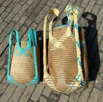 Gevlochten rugzak rugmand uit Indonesië. 2 maten, Mand, Ophalen of Verzenden, Zo goed als nieuw, Riet