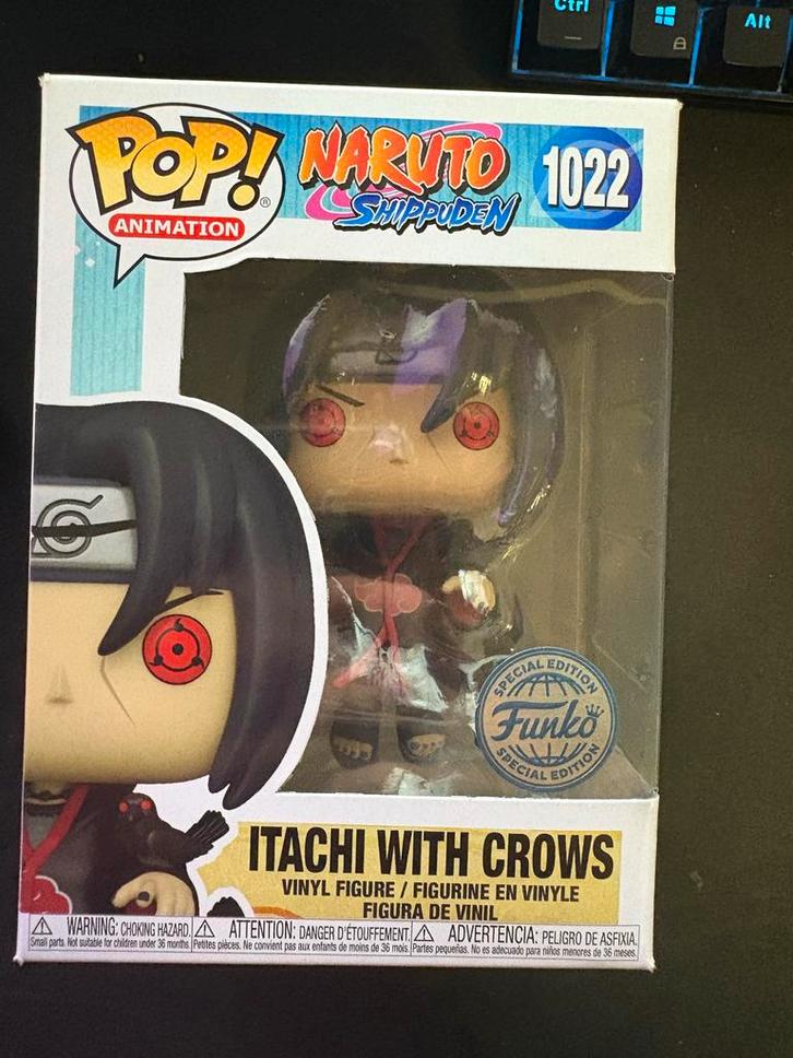 Funko Pop! Naruto Shippuden - Itachi with Crows #1022, Kinderen en Baby's, Speelgoed | Actiefiguren, Zo goed als nieuw, Ophalen of Verzenden
