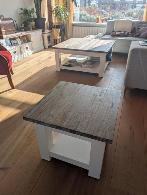 Bijzet tafels groot en klein, 3 stuks, Huis en Inrichting, Tafels | Bijzettafels, Gebruikt, Vierkant, 45 tot 60 cm, 75 cm of meer