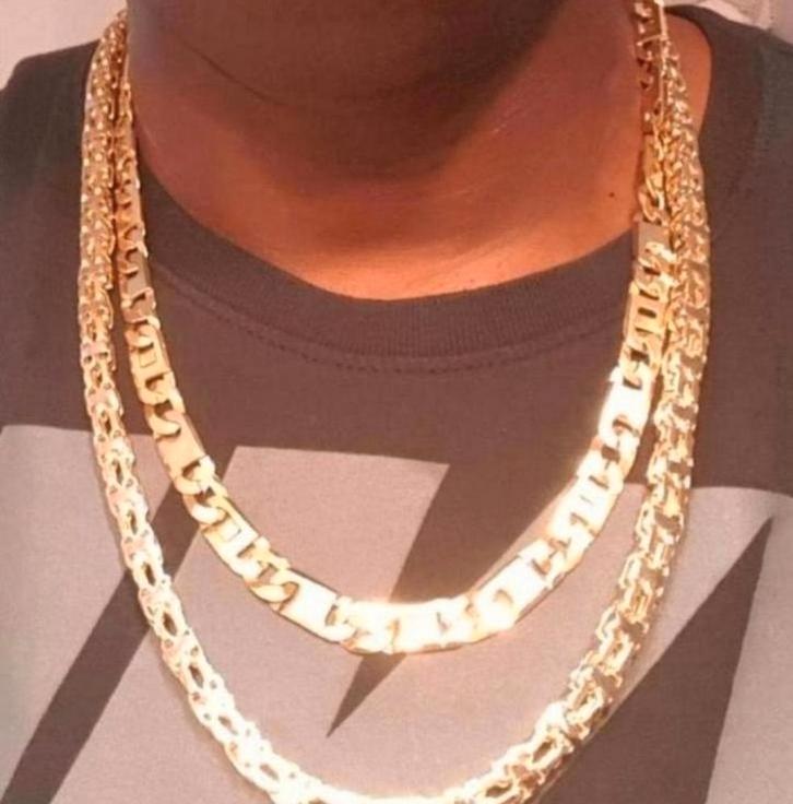 Rolex schakel monte carlo koningsketting magnum18kt goud 750, Sieraden, Tassen en Uiterlijk, Kettingen, Gebruikt, Goud, Wit, Verstelbaar