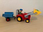 Playmobil 123 Boer met tractor, Ophalen of Verzenden, Zo goed als nieuw
