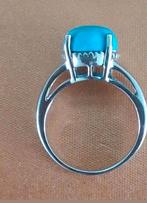 Turqouise ring,  maat 17 mm, Ophalen of Verzenden, Zo goed als nieuw, 17 tot 18, Met edelsteen