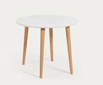 Oqui ronde uitschuifbare tafel (Kave Home), Huis en Inrichting, Tafels | Eettafels, Ophalen, 50 tot 100 cm, Rond, 50 tot 100 cm