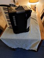 accordeon, Muziek en Instrumenten, Accordeons, 72-bas, Toetsaccordeon, Zo goed als nieuw, Met riemen