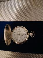 Garonne Savonet zakhorloge met datum en secondenwijzer!, Ophalen of Verzenden, Staal, Zakhorloge, Overige merken