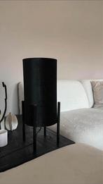 Staande lamp en tafellamp - Zwart velours, gouden binnenkant, Ophalen, Zo goed als nieuw, Stof, 75 cm of meer