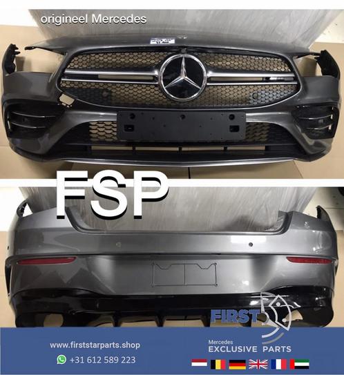 W118 CLA35 AMG PAKKET Mercedes 2018-2020 GRIJS VOORBUMPER +, Auto-onderdelen, Carrosserie en Plaatwerk, Bumper, Mercedes-Benz