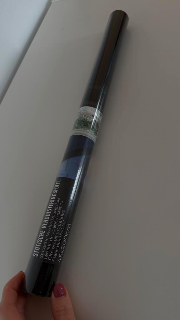 Nieuwe Zwarte Raamfolie 45 x 200 cm, Doe-het-zelf en Verbouw, Zeil en Folie, Nieuw, Folie, 15 m² of meer, Ophalen of Verzenden