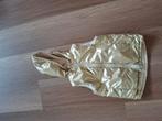 goud met crème bodywarmer maat 128, Ophalen of Verzenden, Gebruikt, Meisje, Jas