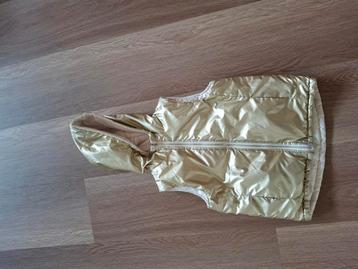 goud met crème bodywarmer maat 128 beschikbaar voor biedingen