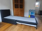 Multifunctionele IKEA Slaapbank 80x200 - Uitschuifbaar, Ophalen, Eenpersoons, Zwart, Zo goed als nieuw