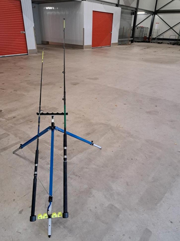 2 boothengels (samen voor €15), Watersport en Boten, Hengelsport | Zeevissen, Gebruikt, Werphengel, Ophalen of Verzenden