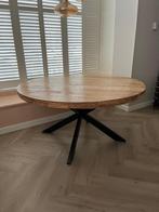 Ronde eettafel mangohout, 150 cm, Huis en Inrichting, Tafels | Eettafels, Ophalen, Gebruikt, Rond, Vijf personen of meer