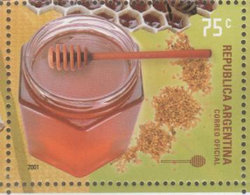 Argentinië 2001, Pot Honing met Dipper beschikbaar voor biedingen