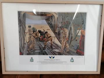 Zeefdruk, militaire afbeelding,Anthony cowland,  beschikbaar voor biedingen
