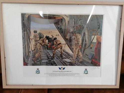 Zeefdruk, militaire afbeelding,Anthony cowland,, Verzamelen, Militaria | Algemeen, Landmacht, Nederland, Ophalen of Verzenden