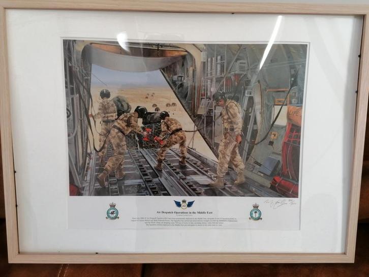 Zeefdruk, militaire afbeelding,Anthony cowland,, Verzamelen, Militaria | Algemeen, Landmacht, Nederland, Ophalen of Verzenden