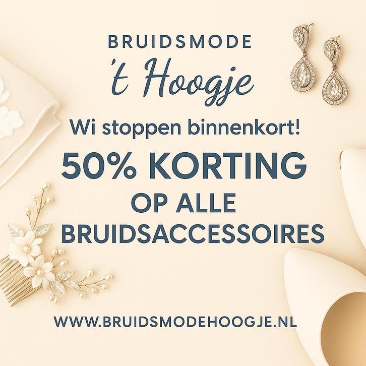 50% korting op alle bruidsaccessoires, Kleding | Dames, Trouwkleding en Trouwaccessoires, Nieuw, Accessoires, Overige kleuren