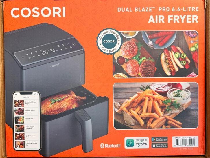 Airfryer Cosori Dual Blaze 2 -Splinternieuw, Witgoed en Apparatuur, Airfryers, Nieuw, Airfryer XXL, 1500 gram of meer, Ophalen of Verzenden