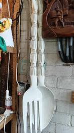 Reuzenset houten vork en lepel, 1 meter wanddecoratie, Huis en Inrichting, Ophalen of Verzenden, Gebruikt