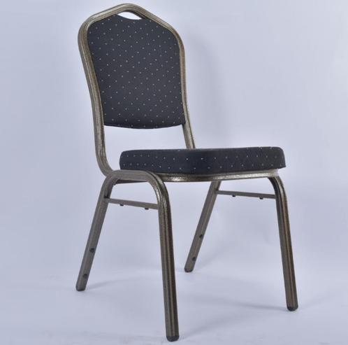Stackchair - Stapelstoel - Horecastoel - Zwart (Nieuw), Huis en Inrichting, Stoelen, Nieuw, Eén, Metaal, Stof, Zwart, Ophalen