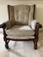 Twee vintage stoelen met rotan bekleding, Huis en Inrichting, Fauteuils, Ophalen, Gebruikt, 75 tot 100 cm, 50 tot 75 cm