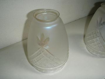 Art Deco geslepen glazen losse lampkapjes. 1930s beschikbaar voor biedingen
