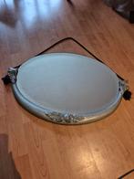 Antieke ovale spiegel met geslepen rand, Ophalen, Ovaal, Minder dan 50 cm, Minder dan 100 cm