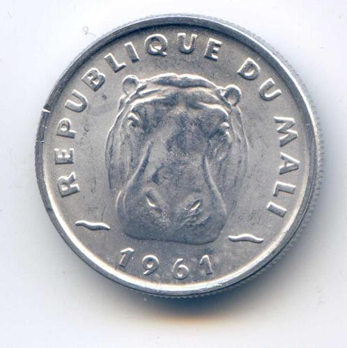 Nijlpaard 5 Francs 1961 UNC Lastiger om te vinden, Postzegels en Munten, Munten | Afrika, Overige landen, Verzenden