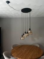 Te koop mooie hanglamp merk Lungo met amberglas, Ophalen of Verzenden, Zo goed als nieuw, Glas