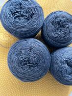 Super soft acryl met wol garen blauw met grijs kleur, Hobby en Vrije tijd, Breien en Haken, Nieuw, Breien of Haken, Wol of Garen