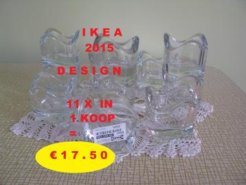 Ikea * 11 x Väsnas waxinelicht houders * glas * in 1 koop =  beschikbaar voor biedingen