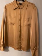 CLAUDIA STRATER GOUDKLEURIGE SATIJNEN BLOUSE, Kleding | Dames, Blouses en Tunieken, Maat 38/40 (M), Overige kleuren, Nieuw, Ophalen of Verzenden