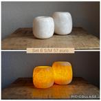 Alabaster Waxinelichthouders Set 6, Overige materialen, Wit, Nieuw, Ophalen of Verzenden