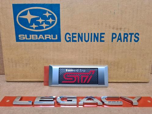 subaru legacy rear carbon bagde Tuned by STI  93073AG400 oem, Auto diversen, Tuning en Styling, Ophalen of Verzenden