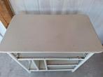 Vintage rotan kastje, schappen kast, sidetable, wit kastje, Huis en Inrichting, Kasten | Dressoirs, Gebruikt, Vintage, Retro vintage landelijk