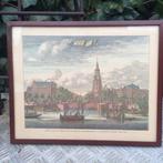 ingelijste ingekleurde ets, gravure,prent? Montelbaanstoren, Ophalen of Verzenden