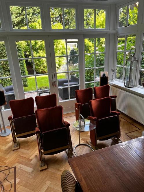 5 bioscoop stoelen (ex  schouwburg Haarlem), Huis en Inrichting, Stoelen, Gebruikt, Vijf, Zes of meer stoelen, Overige materialen