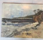 Schilderij zeezicht olieverf op board, Ophalen of Verzenden