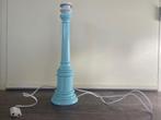 Prachtige 40 cm hoge lampenvoet hoogglans turquoise/blauw, Huis en Inrichting, Ophalen of Verzenden, Zo goed als nieuw, Hout, Minder dan 50 cm
