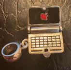 Sterling zilveren laptop bedel, geschikt voor Pandora, Overige merken, Gebruikt, Verzenden, 1 bedel