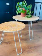 Set van 2 bijzettafels / salontafels, Minder dan 45 cm, Minder dan 55 cm, Rond, Ophalen of Verzenden