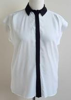 Esprit prachtige witte blouse met zwart mt. L, Maat 42/44 (L), Esprit, Ophalen of Verzenden, Wit