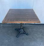 4 stuks bistro Horeca restaurant tafels Eikenhout 80x80 cm, Ophalen